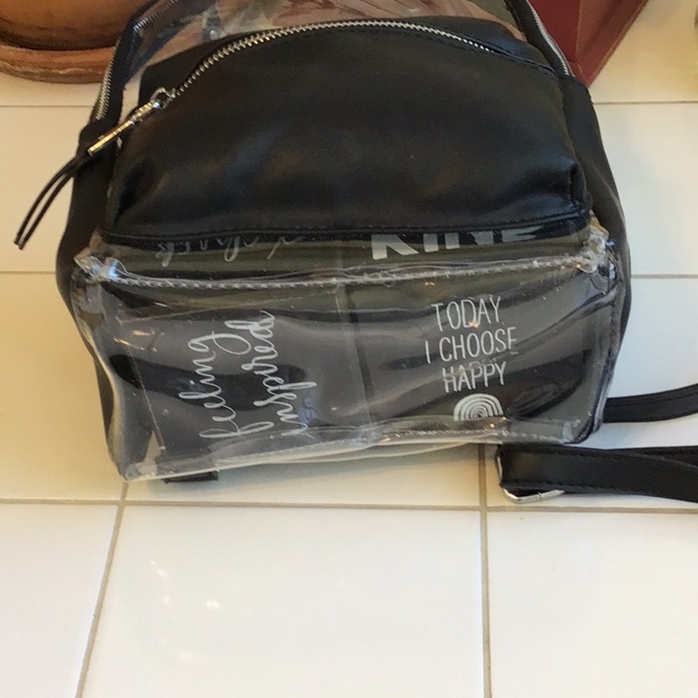 Partial See-Thru Vinyl Backpack (#13) - Picture 6 of 7